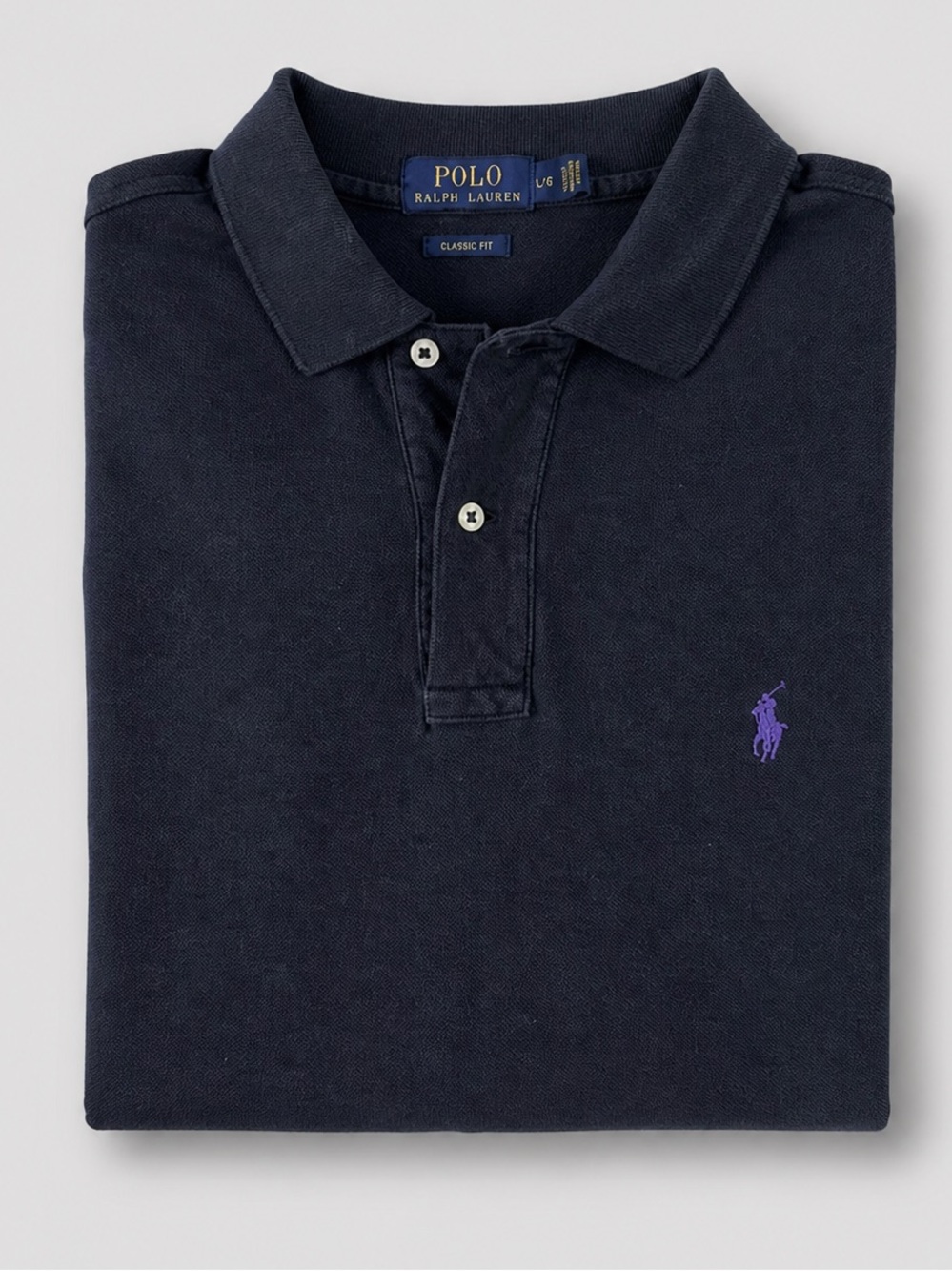 Polo Ralph Lauren Mens Polo Shirt Large Performance Golf Preppy Black Capsule
